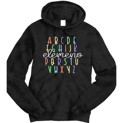 ABC Elemeno Kindergarten Teacher Cute Gifts Back to School Tie Dye Hoodie