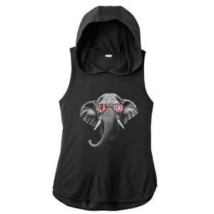 Alabama Elephant Lovers Ladies PosiCharge Tri-Blend Wicking Draft Hoodie Tank