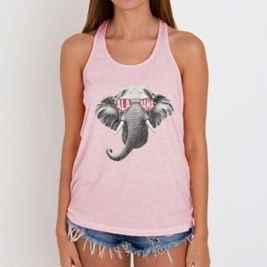 Alabama Elephant Lovers Women's Knotted Racerback Tank