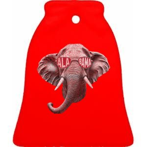 Alabama Elephant Lovers Ceramic Bell Ornament