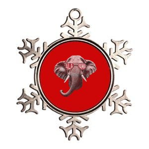 Alabama Elephant Lovers Metallic Star Ornament