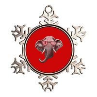 Alabama Elephant Lovers Metallic Star Ornament