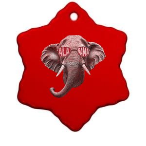 Alabama Elephant Lovers Ceramic Star Ornament