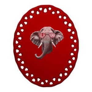 Alabama Elephant Lovers Ceramic Oval Ornament