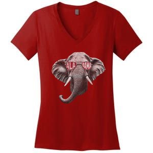 Alabama Elephant Lovers Women's V-Neck T-Shirt