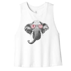 Alabama Elephant Lovers Women's Racerback Cropped Tank