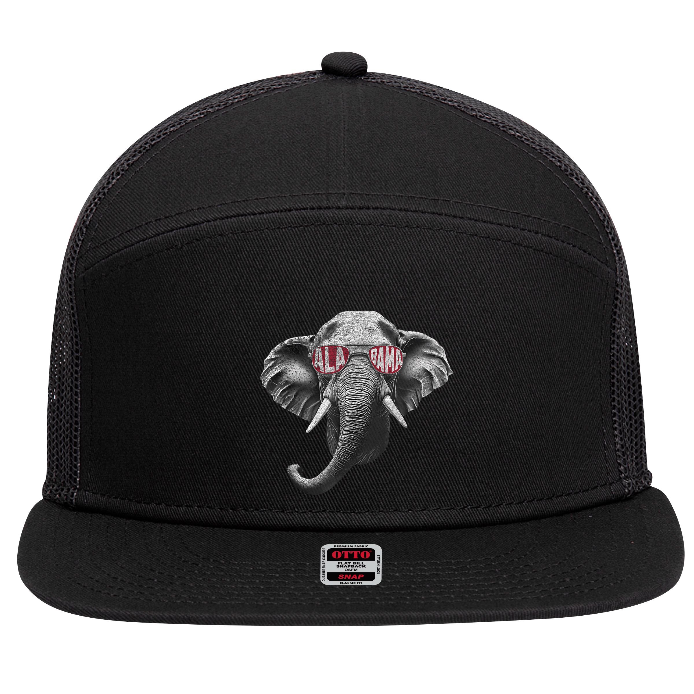 Alabama Elephant Lovers 7 Panel Mesh Trucker Snapback Hat