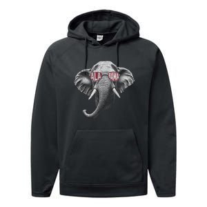 Alabama Elephant Lovers Performance Fleece Hoodie