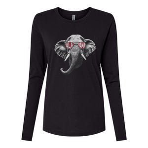 Alabama Elephant Lovers Womens Cotton Relaxed Long Sleeve T-Shirt