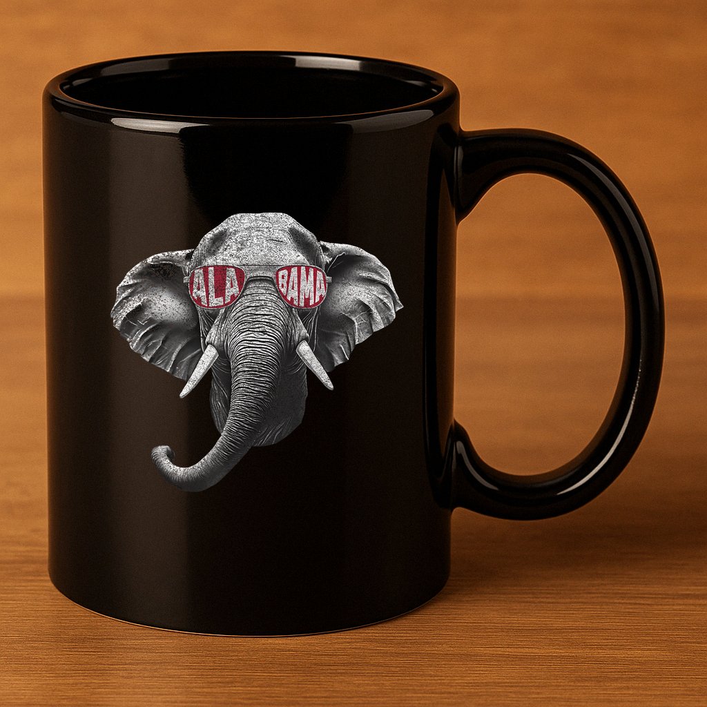 Alabama Elephant Lovers 11oz C Handle Ceramic Mug
