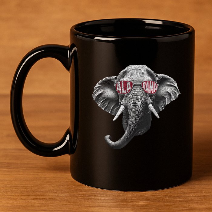 Alabama Elephant Lovers 11oz C Handle Ceramic Mug