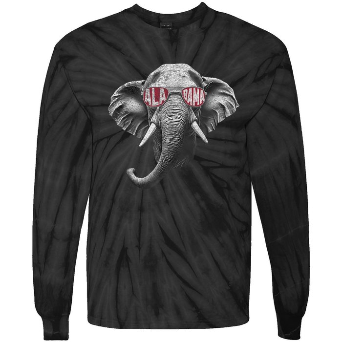 Alabama Elephant Lovers Tie-Dye Long Sleeve Shirt