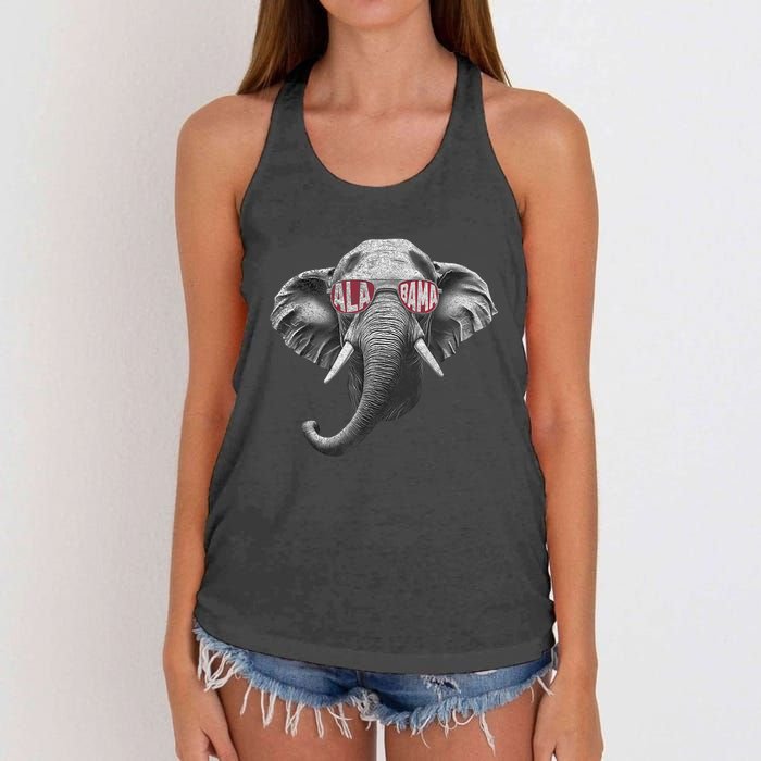 Alabama Elephant Lovers Women's Knotted Racerback Tank