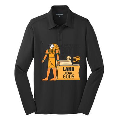 Ancient Egypt Land Of Gods Silk Touch Performance Long Sleeve Polo