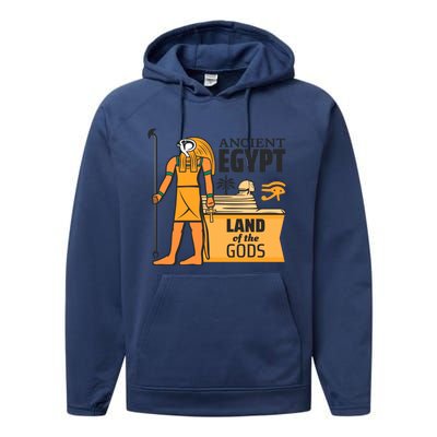 Ancient Egypt Land Of Gods Performance Fleece Hoodie