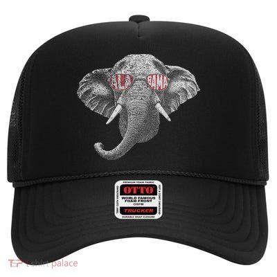 Alabama Elephant Lovers High Crown Mesh Back Trucker Hat