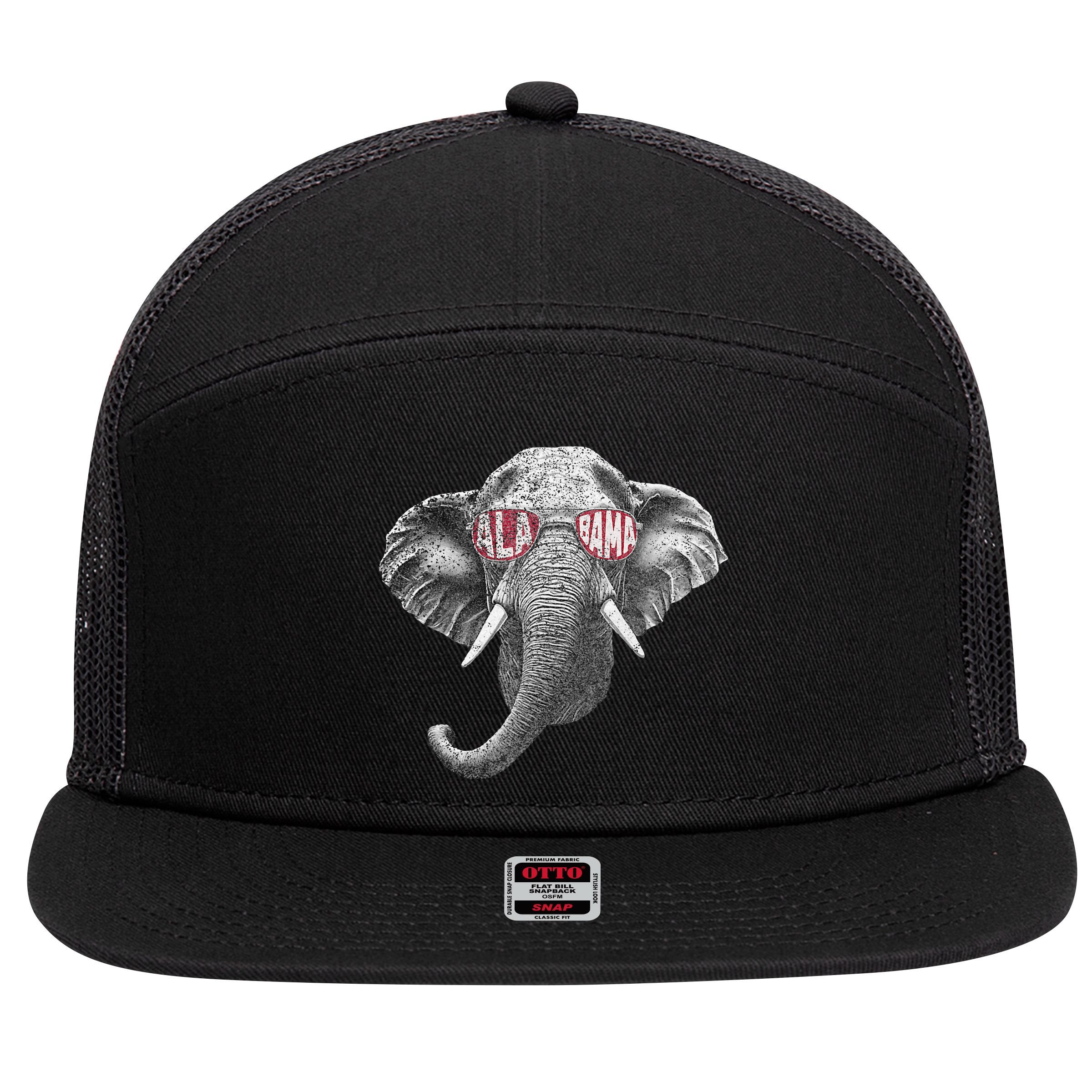 Alabama Elephant Lovers 7 Panel Mesh Trucker Snapback Hat