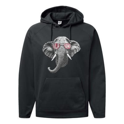 Alabama Elephant Lovers Performance Fleece Hoodie