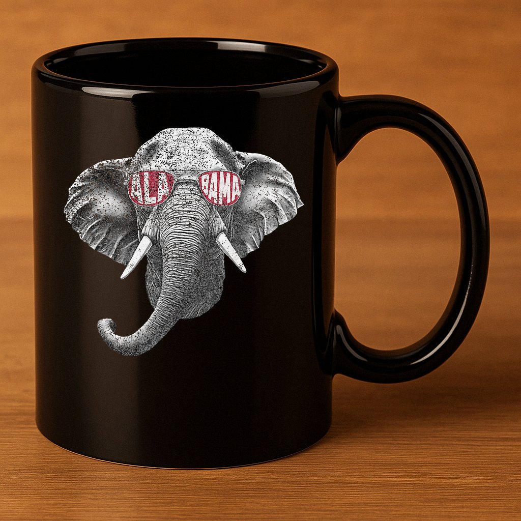 Alabama Elephant Lovers 11oz C Handle Ceramic Mug
