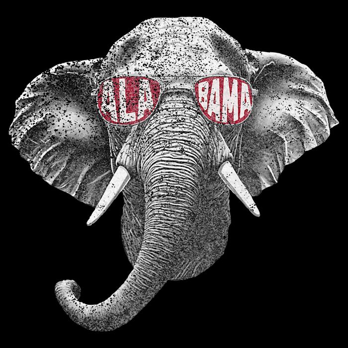 Alabama Elephant Lovers Drawstring Bag