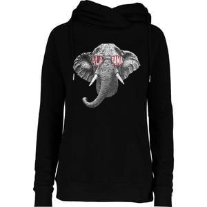 Alabama Elephant Lovers Womens Funnel Neck Pullover Hood