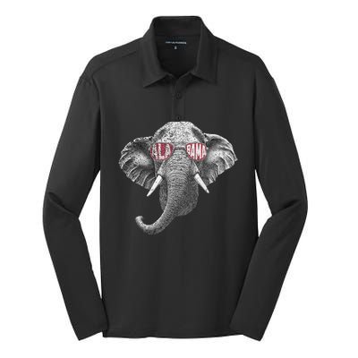 Alabama Elephant Lovers Silk Touch Performance Long Sleeve Polo