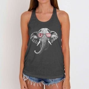 Alabama Elephant Lovers Women's Knotted Racerback Tank