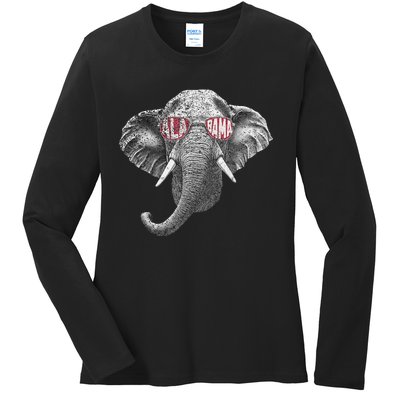 Alabama Elephant Lovers Ladies Long Sleeve Shirt