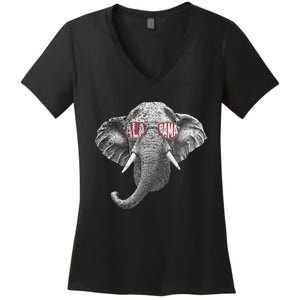 Alabama Elephant Lovers Women's V-Neck T-Shirt