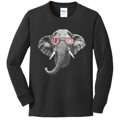 Alabama Elephant Lovers Kids Long Sleeve Shirt