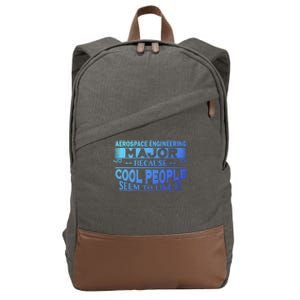 Aerospace Engineering Major Cool People Like It College Gift Meaningful Gift Cotton Canvas Backpack