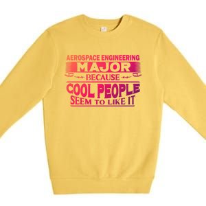 Aerospace Engineering Major Cool People Like It College Gift Meaningful Gift Premium Crewneck Sweatshirt