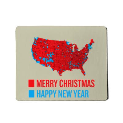 Accurate Election Map Merry Christmas Happy New Year Trump Mousepad