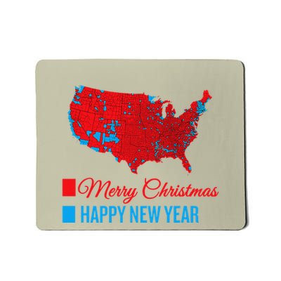 Accurate Election Map Merry Christmas Happy New Year Trump Mousepad