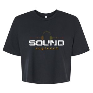 Audio Engineer Music Production Sound Engineer Disc Jockey Bella+Canvas Jersey Crop Tee