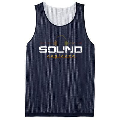 Audio Engineer Music Production Sound Engineer Disc Jockey Mesh Reversible Basketball Jersey Tank