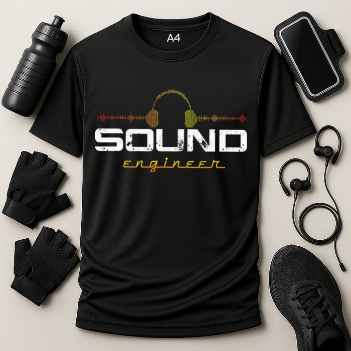 Audio Engineer Music Production Sound Engineer Disc Jockey Cooling Performance Crew T-Shirt