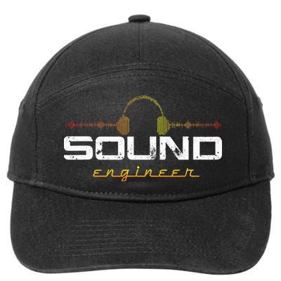 Audio Engineer Music Production Sound Engineer Disc Jockey 7-Panel Snapback Hat