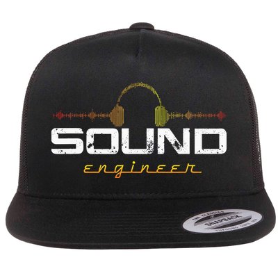 Audio Engineer Music Production Sound Engineer Disc Jockey Flatbill Hat