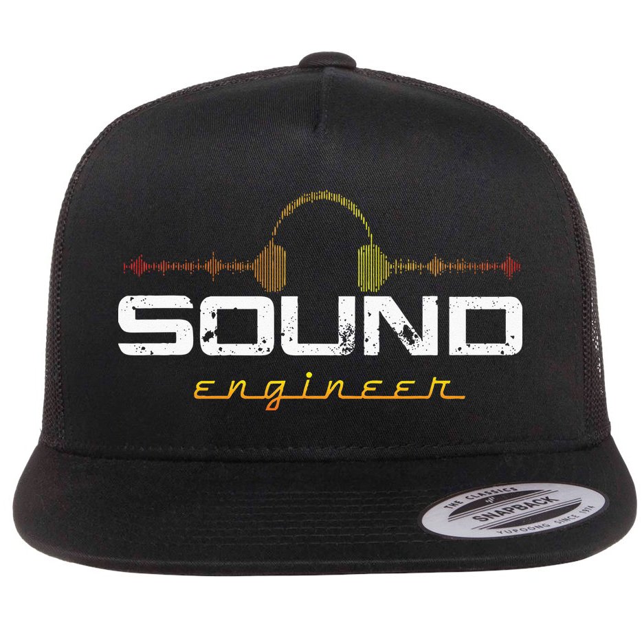 Audio Engineer Music Production Sound Engineer Disc Jockey Flat Bill Trucker Hat