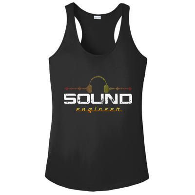 Audio Engineer Music Production Sound Engineer Disc Jockey Ladies PosiCharge Competitor Racerback Tank