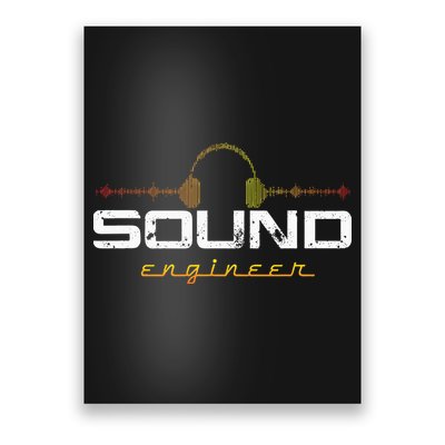 Audio Engineer Music Production Sound Engineer Disc Jockey Poster