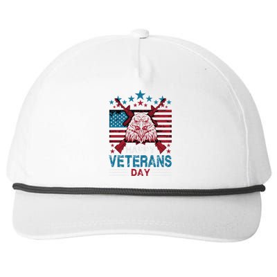 America Eagle Military Patriotic Veterans Day Gift Snapback Five-Panel Rope Hat