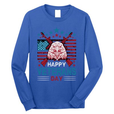 America Eagle Military Patriotic Veterans Day Gift Long Sleeve Shirt