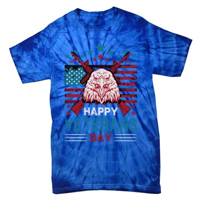 America Eagle Military Patriotic Veterans Day Gift Tie-Dye T-Shirt