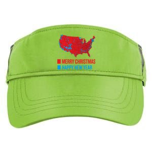 Accurate Election Map Merry Christmas Happy New Year Trump Gift Adult Drive Performance Visor