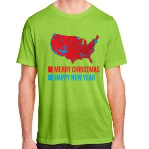 Accurate Election Map Merry Christmas Happy New Year Trump Gift Adult ChromaSoft Performance T-Shirt