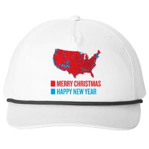 Accurate Election Map Merry Christmas Happy New Year Trump Gift Snapback Five-Panel Rope Hat