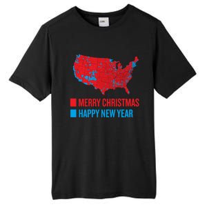 Accurate Election Map Merry Christmas Happy New Year Trump Gift Tall Fusion ChromaSoft Performance T-Shirt