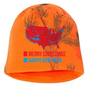 Accurate Election Map Merry Christmas Happy New Year Trump Gift Kati - Camo Knit Beanie